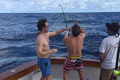 Reeling in a sailfish